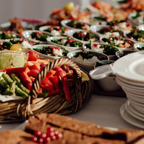 Buffet dînatoire préparé par Küffer Traiteur